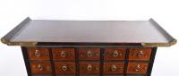 CABINET: A pair of decorative&nbsp;Asian low wooden cabinets, 77cm high. - 17