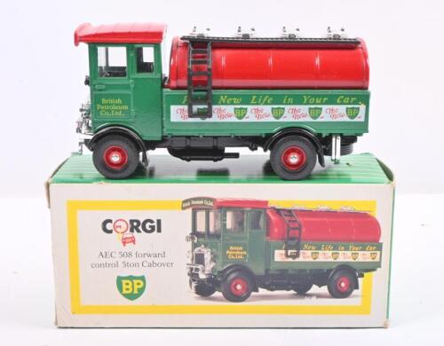 BP: A 1:43 scale Corgi AEC 508 forward control 5ton cab over in BP British Petroleum livery. Boxed.