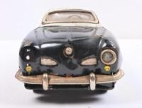 KARMANN GHIA: A circa 1960s Japanese tin toy Volkswagen Karmann Ghia in black with white roof, 24cm long - 3