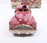 TRI-ANG: A excellent c1950s Tri-Ang Minic Clockwork Scale Model Buick Police Car with original box - 4
