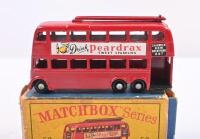 MATCHBOX: An early Matchbox No.56 Trolley Bus with Peardrax&nbsp;advertising on side, complete with original box. Made in England by 'Lesney'. - 2