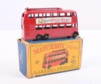 MATCHBOX: An early Matchbox No.56 Trolley Bus with Peardrax&nbsp;advertising on side, complete with original box. Made in England by 'Lesney'. - 4