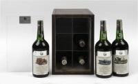 VINTAGE CARS PORT: A box set of six Thomas Hardy 'Classic Vintage Cars' vintage 1976 port wine, as bottled in Mclaren Vale SA. Each bottle with car imagery to label.&nbsp;