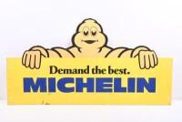 MICHELIN: A 1970s thick plastic&nbsp;'Demand the best, Michelin' advertising sign, 46cm high, 88cm wide
