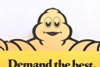 MICHELIN: A 1970s thick plastic&nbsp;'Demand the best, Michelin' advertising sign, 46cm high, 88cm wide - 4