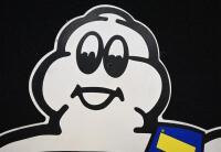 MICHELIN: A c1970s large original Michelin standing Bibendum figure, right facing 164cm high. - 3