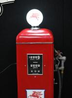 MOBIL: A restored industrial sized Gilbarco&nbsp;petrol pump in 'Mobilgas' livery, with 'Pegasus' globe affixed to top, 142cm high - 18