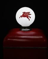 MOBIL: A restored industrial sized Gilbarco&nbsp;petrol pump in 'Mobilgas' livery, with 'Pegasus' globe affixed to top, 142cm high - 22