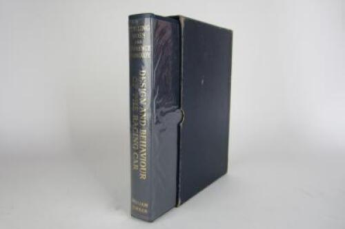 MOSS/POMEROY: 'Design And Behaviour Of The Racing Car' hardcover book. Signed Moss/Pomeroy.