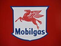 MOBIL: A restored c1960s-1970s Wayne model 605MH petrol bowser in 'Mobilgas' livery, with 'Pegasus' globe affixed to top. - 5