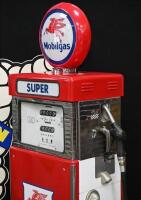 MOBIL: A restored c1960s-1970s Wayne model 605MH petrol bowser in 'Mobilgas' livery, with 'Pegasus' globe affixed to top. - 8