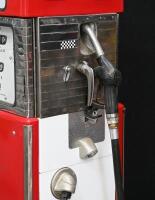 MOBIL: A restored c1960s-1970s Wayne model 605MH petrol bowser in 'Mobilgas' livery, with 'Pegasus' globe affixed to top. - 9