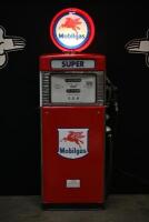 MOBIL: A restored c1960s-1970s Wayne model 605MH petrol bowser in 'Mobilgas' livery, with 'Pegasus' globe affixed to top. - 23