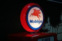 MOBIL: A restored c1960s-1970s Wayne model 605MH petrol bowser in 'Mobilgas' livery, with 'Pegasus' globe affixed to top. - 27