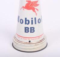 MOBIL: An original Mobiloil '50 BB' grade tin top oil pourer with dust cap. - 2
