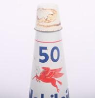 MOBIL: An original Mobiloil '50 BB' grade tin top oil pourer with dust cap. - 3