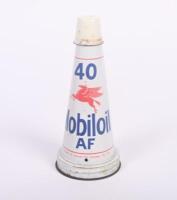 MOBIL: An original Mobiloil '40&nbsp;AF' grade tin top oil pourer with dust cap.