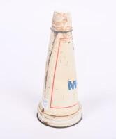 MOBIL: Two original Mobiloil '40&nbsp;AF' grade tin top oil pourers, each with dust caps - 5