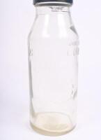 SHELL: An original glass one imp quart&nbsp;'Clam Shell' logo oil bottle with later added plastic top. - 2
