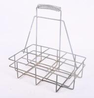 BASKET: A original wire six bottle rack, suited to oil bottles. - 2