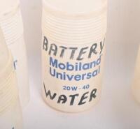 MOBIL: A collection of 14 circa 1980s Mobiland Universal one Quart plastic oil containers - 3