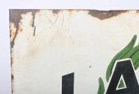 LAUREL KEROSENE: An original double sided enamel Laurel Kerosene post mount flange sign. 62cm wide - 2