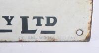 LAUREL KEROSENE: An original double sided enamel Laurel Kerosene post mount flange sign. 62cm wide - 4
