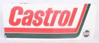 CASTROL: A c1980s Castrol hockey stick logo bottle rack sign, screenprinted, 76cm wide, 30.5cm high.