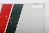 CASTROL: A c1980s Castrol hockey stick logo bottle rack sign, screenprinted, 76cm wide, 30.5cm high. - 6
