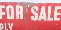 SIGN: A single sided metal sign 'For Sale - Apply - W.M. Holden Tatura Phone 248'&nbsp; - 3
