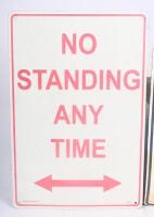 SIGNS: Two signs including enamel warning 'High Pressure Gas Pipeline' sign and one other. Largest approx 45cm wide - 3