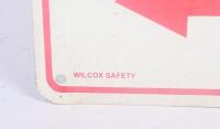SIGNS: Two signs including enamel warning 'High Pressure Gas Pipeline' sign and one other. Largest approx 45cm wide - 4