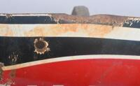 SIGNS: Two signs including enamel warning 'High Pressure Gas Pipeline' sign and one other. Largest approx 45cm wide - 6
