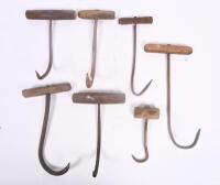 HOOK: A collection of seven vintage Hay Bale&nbsp;Hooks all in various sizes&nbsp;