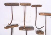 HOOK: A collection of seven vintage Hay Bale&nbsp;Hooks all in various sizes&nbsp; - 2