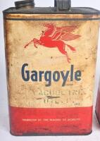 MOBIL: Two one gallon Mobil-Oil cans both featuring the flying pegasus. - 2
