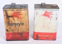 MOBIL: Two one gallon Mobil-Oil cans both featuring the flying pegasus. - 4