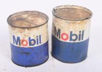 MOBIL: Two five pound/2.5kg Mobil oil grease tins&nbsp;