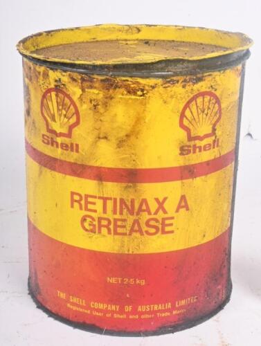SHELL: Two Shell tins, one 4 fl oz 'Household Oil' tin and one 2.5kg ...