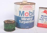 TINS: A collection of four tins including two Mobil, one Castrol and one Hawkins Jointing Paste tin.&nbsp; - 2