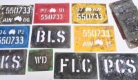 STENCILS: A collection of approx 20 agricultural stencils, some tin and some plastic. Largest approx 25cm wide. - 3