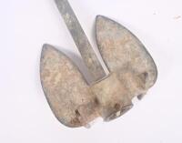 ANCHOR: Two rustic boat anchors, one in grappling hook style.&nbsp; - 2