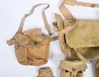 HESSIAN BAGS: A collection of six Hessian bags including three larger shoulder styled bags and three smaller - 6