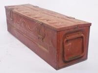 AMMO BOX: A 1941 British Army issued ammo/tool box, 69.5cm wide - 3