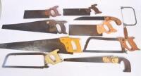 SAWS: A collection of vintage hand saws approx 15.