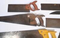 SAWS: A collection of vintage hand saws approx 15. - 3
