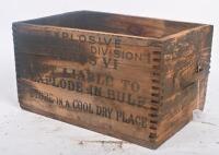 AMMO BOX: Two vintage timber ammunition boxes, approx. 37cm wide. - 2