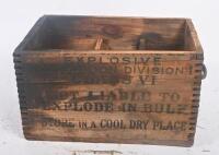 AMMO BOX: Two vintage timber ammunition boxes, approx. 37cm wide. - 3