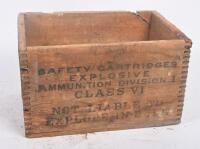 AMMO BOX: Two vintage timber ammunition boxes, approx. 37cm wide. - 6