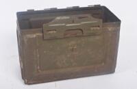 AMMO BOX: A WW2 era army ammunition box stamped '100 Cal.50 API-M8 In Cartons Lot T.W. 18327' 30cm wide - 3